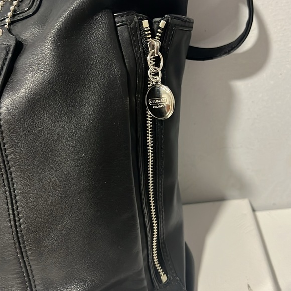 Coach F19456 Womens North South Gallery Tote Leather Bag Black - Picture 3 of 12